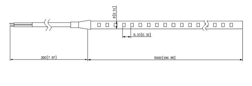 Светодиодная лента RISHANG 120-2835-12V-IP20 9.6W 4000K 5м 2713 фото