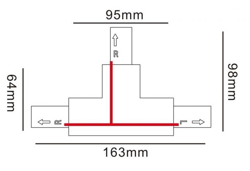 З`єднання Т-подібне ліве, біле KLOODI KDTR-264 L1 WH KLOODI_KDTR-264 L1 WH фото