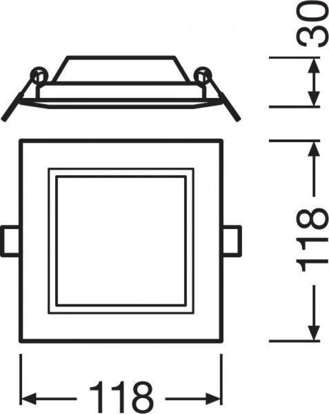 Світильник точковий DL SLIM SQ105 OSRAM 4058075079212 OSRAM_4058075079212 фото