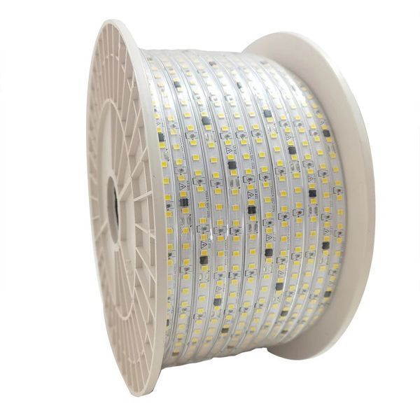 Світлодіодна LED стрічка PROLUM 220V; 2835\120; IP67; 9.5 mm; Series "S", Тепло-Білий (2800-3200K) 361013 фото