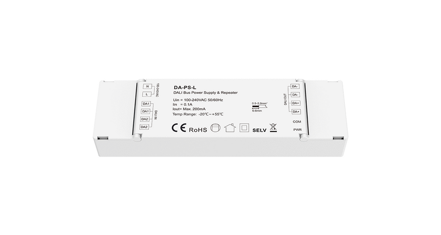 LED-повторювач та блок живлення DEYA 100-240VAC, 200mA (DA-PS-L) 2526 фото