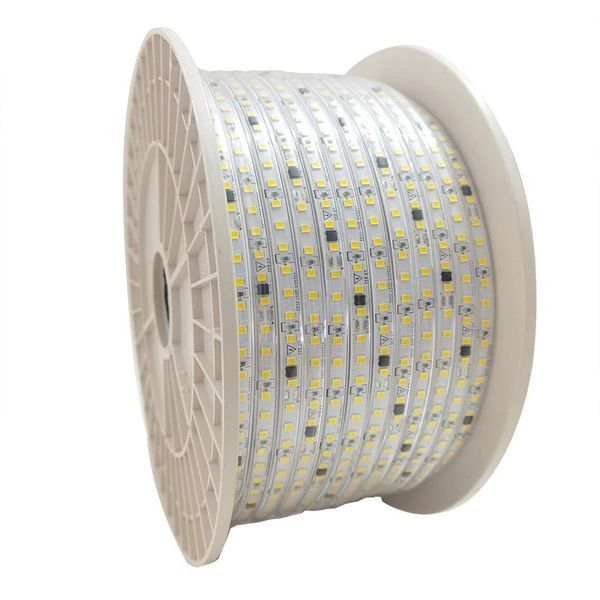 Светлодіодная светодиодная стрічка PROLUM&trade; 220В; 2835\120; IP67; 8 ММ; Серия "S", Белый (5500-6000К) 361008 фото