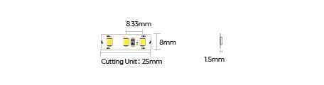 LED лента COLORS 120-2835-12V-IP33 8.8W 805Lm 3000K 5м (DJ120-12V-8mm-WW9) 2108 фото