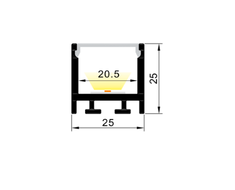 LED-профиль MLG подвесной LP25251F с рассеивателем, 2 метра LP25251F_2 фото