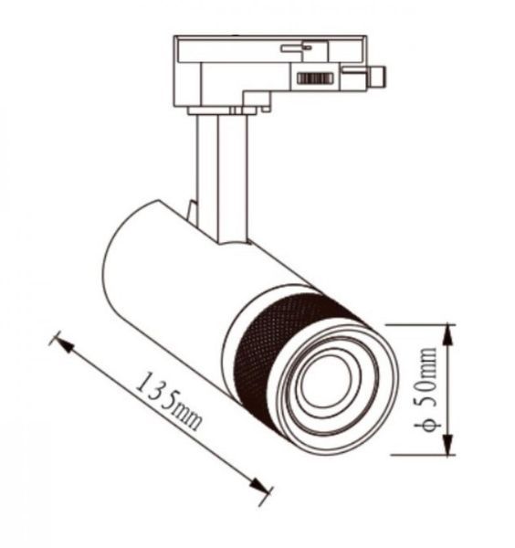 Светильник трековый однофазный KLOODI KD-FOCUS 15W 4K BK KLOODI_KD-FOCUS 15W 4K BK фото