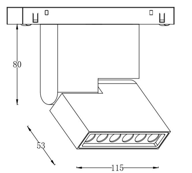 Світильник 12W 30&deg; Osram3030 840LM 4000К (ALMG-M11 12W 4K BK) ALMG-M11 12W 4K BK фото